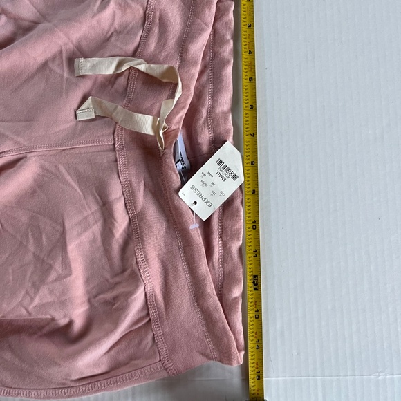 Express Sz S Stretch Pull On Pink Knit Yoga Pants Straight Leg Leggings - Picture 7 of 8